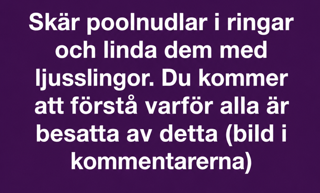 Skär poolnudlar i ringar och skapa en lysande dekoration som förändrar hela känslan i rummet
