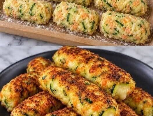 Krispiga zucchini- och ostbiffar – gyllene utanpå och mjuka i mitten