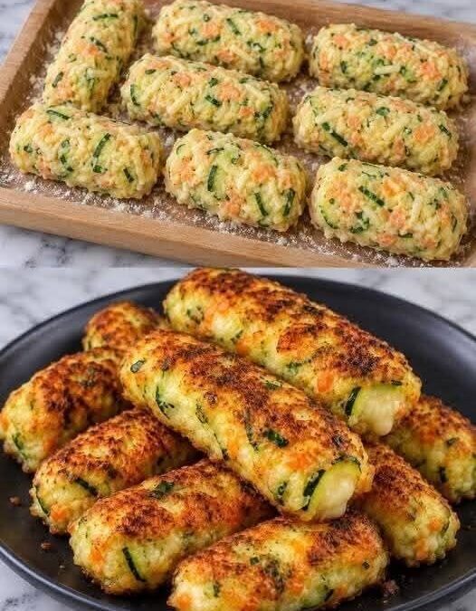 Krispiga zucchini- och ostbiffar – gyllene utanpå och mjuka i mitten
